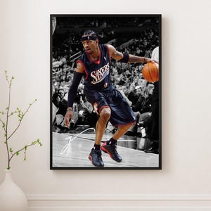 アレン・アイバーソン フレーム付きフォトプリント Allen iverson print - Etsy 日本