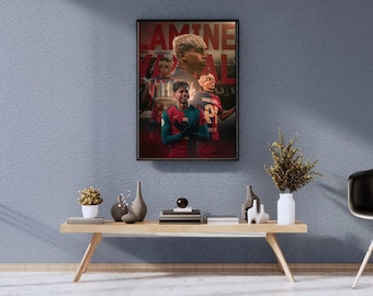 Lamine Yamal Artwork FC Barcelona Rising Star Print Sports Room Decor