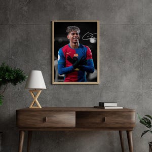 Póster del FC Lamine Yamal Wall Art, joven talento del fútbol, decoración
