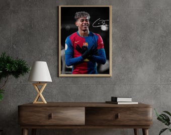 Lamine Yamal Wall Art FC Poster Young Soccer Talent Decor