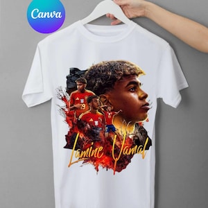 Lamine Yamal Shirt  Bottle Design | Football Star Merchandise | Soccer Fan Gift | Sportswear & Accessories | Custom Football Print