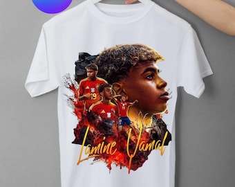 T-Shirt Barcelona Football Tee | Rising Star Lamine Yamal Shirt Barcelona Wonderkid  Soccer Fan Gift