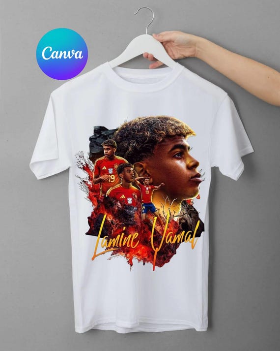 T-Shirt Barcelona Football Tee | Rising Star Lamine Yamal Shirt Barcelona Wonderkid  Soccer Fan Gift
