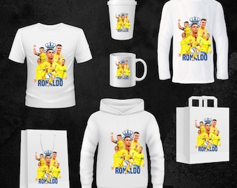 Cristiano Ronaldo Cup, Bag & T-Shirt | Football Fan Gift | Soccer Lover Merchandise Canva Eaditable