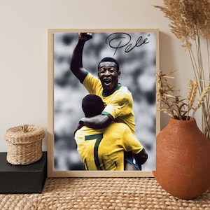Pelé Wall Art Print Fussball Legende Poster Fussball Icon Poster Fussball