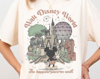 Vintage Comfort Color Mickey Disneyworld Shirt, Walt Disneyworld Shirt, Mickey And Friends Shirt, Disney 2026 Trip, Disneyworld Matching Tee