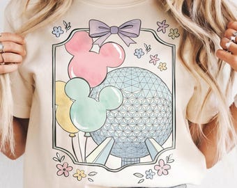 Retro Coquette Bow Disney Epcot Shirt, Disney Trip 2026 Shirt, Epcot World Tour 1982 Tee, Disneyworld Family Matching Shirt, Disney Vacation