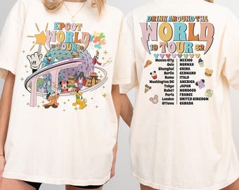 Epcot World Tour Shirt, Drink Around The World Shirt, Disney Group Trip Shirt, Epcot Disney World Shirt, Epcot Drink Around the World Tee