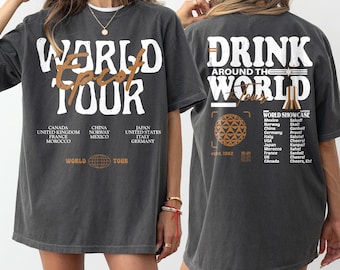 Retro Epcot World Tour Shirt, Drink Around The World Shirt, Disney Group Trip Shirt, Epcot Disney World Shirt, Epcot Drink Around the World