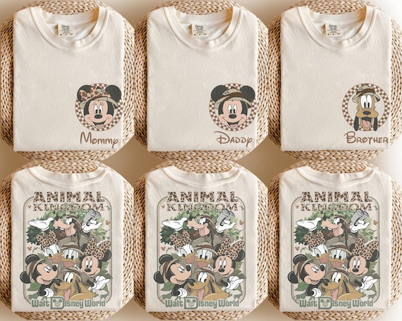 Custom Animal Kingdom Safari Mode Disney Crew Shirt, Safari Mickey and Friends Shirt, Family Vacation Matching Shirt, Let's Get Wild Tee