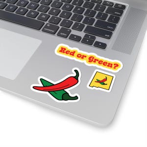 Red or Green Chile Sticker | New Mexico State Question Decal NM Chile Lover Gift Southwest Vinyl Sticker