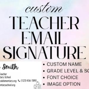 Custom Teacher Email Signature