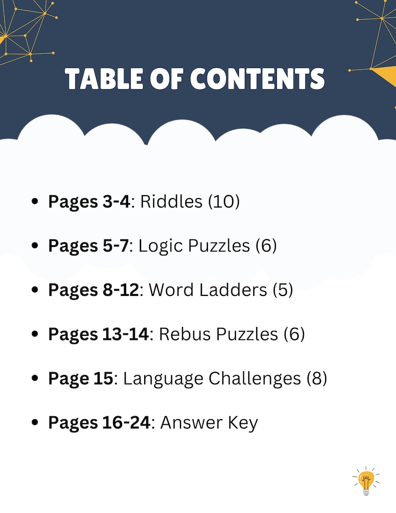 Brain Teaser Puzzles: 35 Riddles & Logic Challenges (printable PDF ...