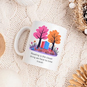 Mug, Book Lover Mug, Reading Is The Closest Thing, Literary Coffee Cup, Bibliophile Gift, Bookworm Tea Mug, Librarian Present