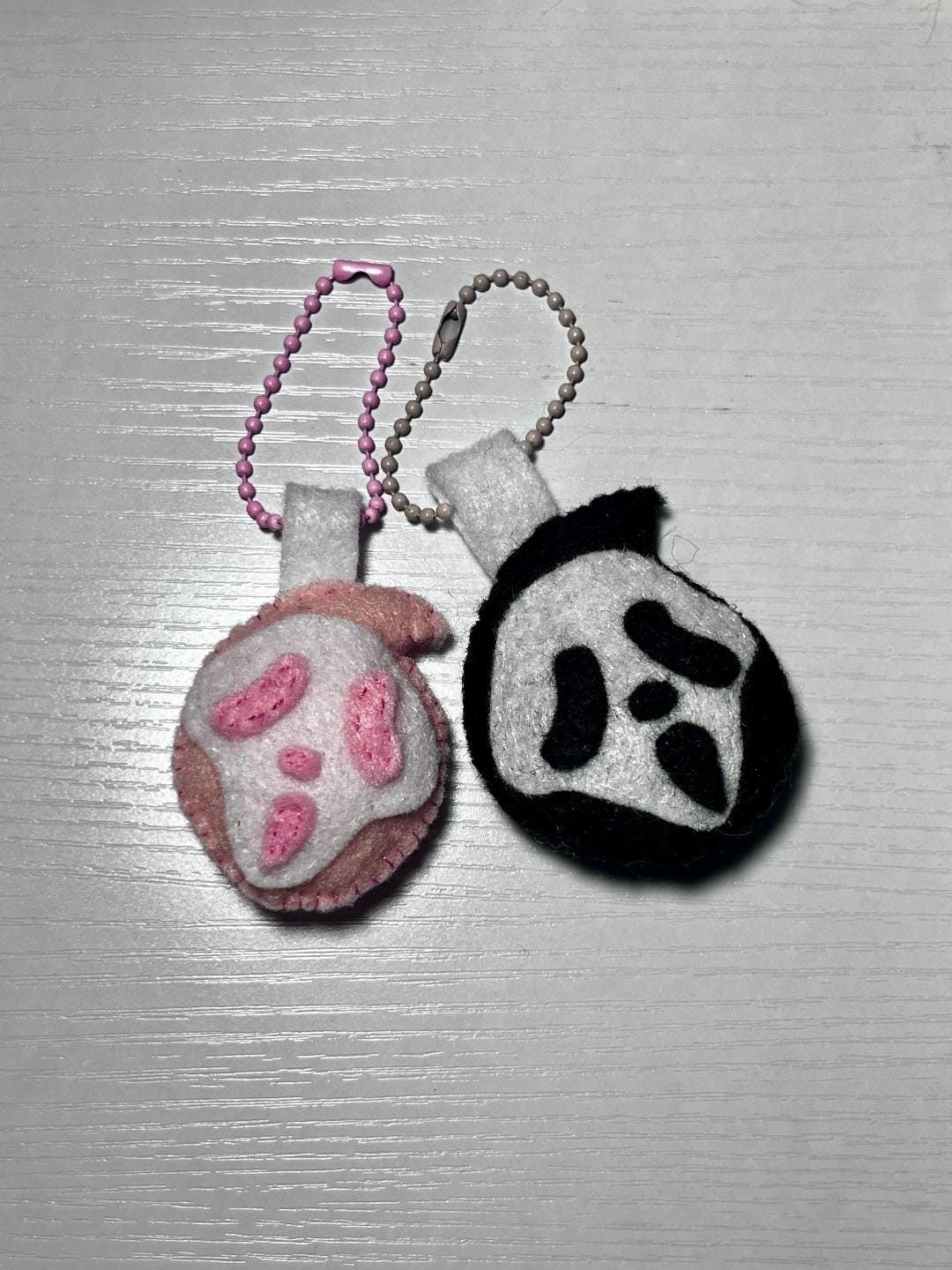 Pink Ghost Face Keychain - Etsy display picture 1