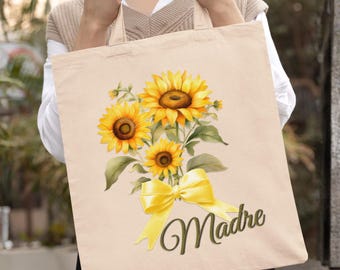 Bolso Madre Girasol Regalo, Tote Bag Floral Dia De Las Madres Regalo Para Mama