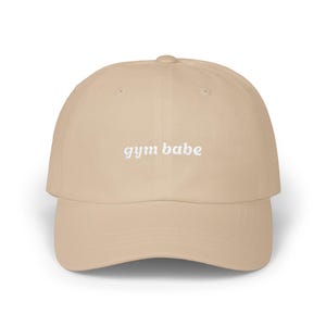 Gym Babe Hat: Embroidered Dad Hat for Gym Girls, Workout Cap for Women, Cute Fitness Hat, Aesthetic Gym Apparel Gift