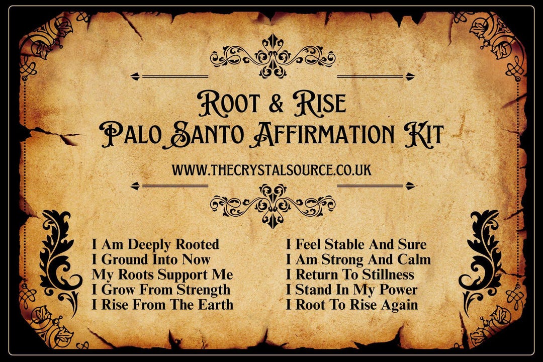 Santo Rize Root & Rise - Palo Santo Affirmation Set - Etsy