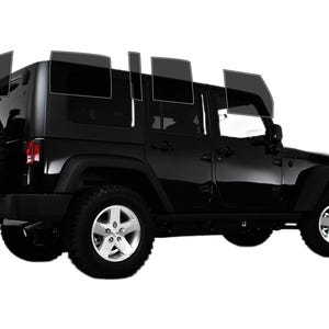 PreCut Window Film Jeep Wrangler 4door 2007-2010 UV-IR Blocking Two Ply Car Window Film Tint Enhances Privacy & Comfort,Easy Installation