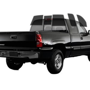 PreCut Window Film Chevy Silverado 1500 Extended Cab 1999-2006 UV-IR Blocking Two Ply Car Window Film Tint Enhances Privacy & Comfort