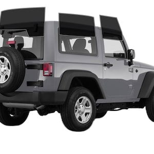 PreCut Window Film Jeep Wrangler 2door 2011-2017 UV-IR Blocking Two Ply Car Window Film Tint Enhances Privacy & Comfort,Easy Installation