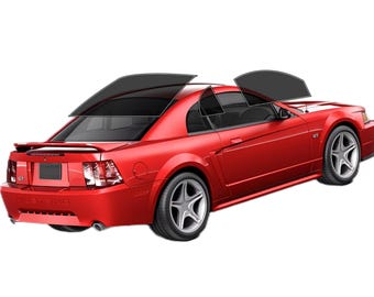 PreCut Window Film Ford Mustang Coupe 1999-2004 UV-IR Blocking Two Ply Car Window Film Tint Enhances Privacy & Comfort, Easy Installation