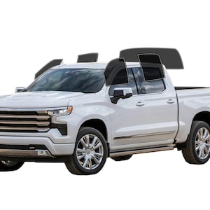 PreCut Window Film Chevy Silverado 1500 Crew 2019-2025 UV-IR Blocking Two Ply Car Window Film Tint Enhances Privacy & Comfort