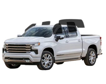 PreCut Window Film Chevy Silverado 1500 Crew 2019-2026 UV-IR Blocking Two Ply Car Window Film Tint Enhances Privacy & Comfort