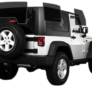 PreCut Window Film Jeep Wrangler 2door 2007-2010 UV-IR Blocking Two Ply Car Window Film Tint Enhances Privacy & Comfort,Easy Installation