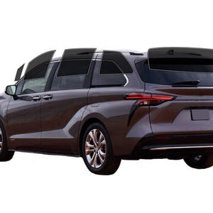 PreCut Window Film Toyota Sienna 2021-2025 UV-IR Blocking Two Ply Car Window Film Tint Enhances Privacy & Comfort