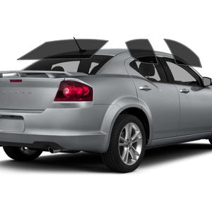 PreCut Window Film Dodge Avenger Sedan 2008-2014 UV-IR Blocking Two Ply Car Window Film Tint Enhances Privacy & Comfort