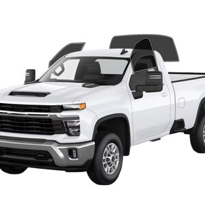 PreCut Window Film Chevy Silverado 2500 Regular Cab 2020-2025 UV-IR Blocking Two Ply Car Window Film Tint Enhances Privacy & Comfort