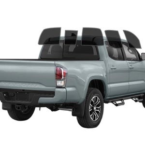 PreCut Window Film Toyota Tacoma Double 2016-2023 UV-IR Blocking Two Ply Car Window Film Tint Enhances Privacy & Comfort