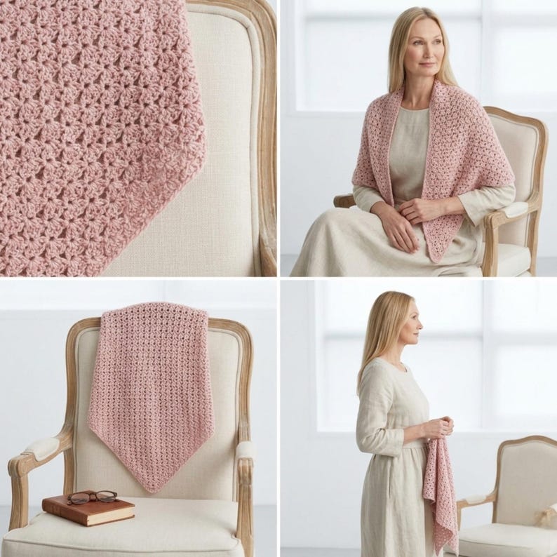 PRAYER SHAWL Crochet Pattern, Easy Crochet Shawl, Healing Shawl Pattern ...