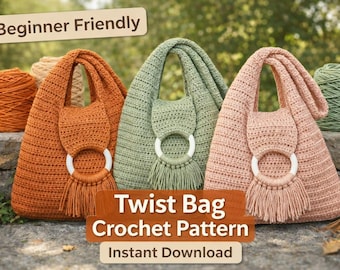 CROCHET SHOULDER BAG Pattern, Hobo Sling Bag Pattern, Boho crochet Bag Pattern, Diy Tote Bag Pattern, Handmade Crochet Purse Pattern