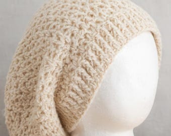 Patrón de gorro holgado de ganchillo en PDF, patrón fácil para principiantes, gorro de invierno grueso, gorro de ganchillo DIY, descarga instantánea. Idea de regalo.