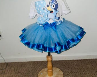 Bluey Ribbon Tutu Set