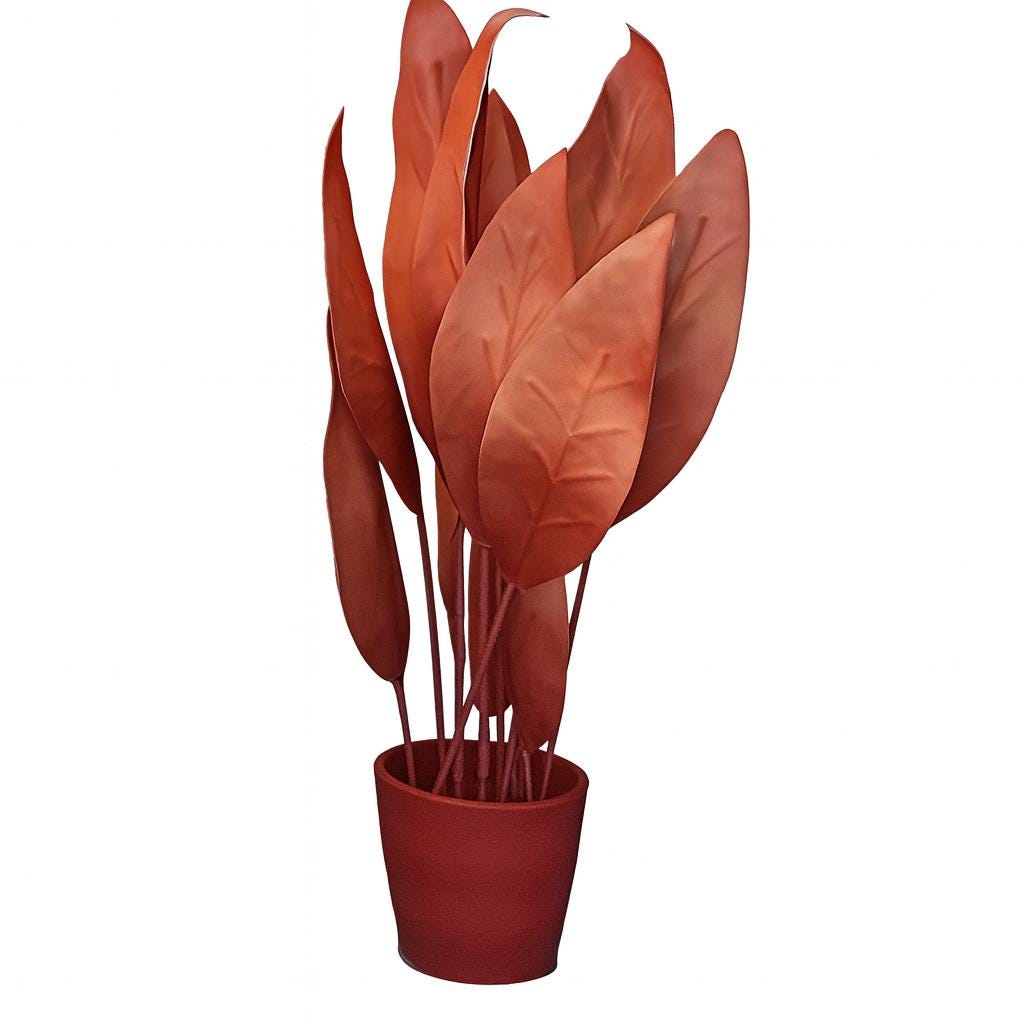 Plante Artificielle Design 100 cm - Feuillage Et Pot Terracotta Déco Intérieure Moderne Sans Entretien