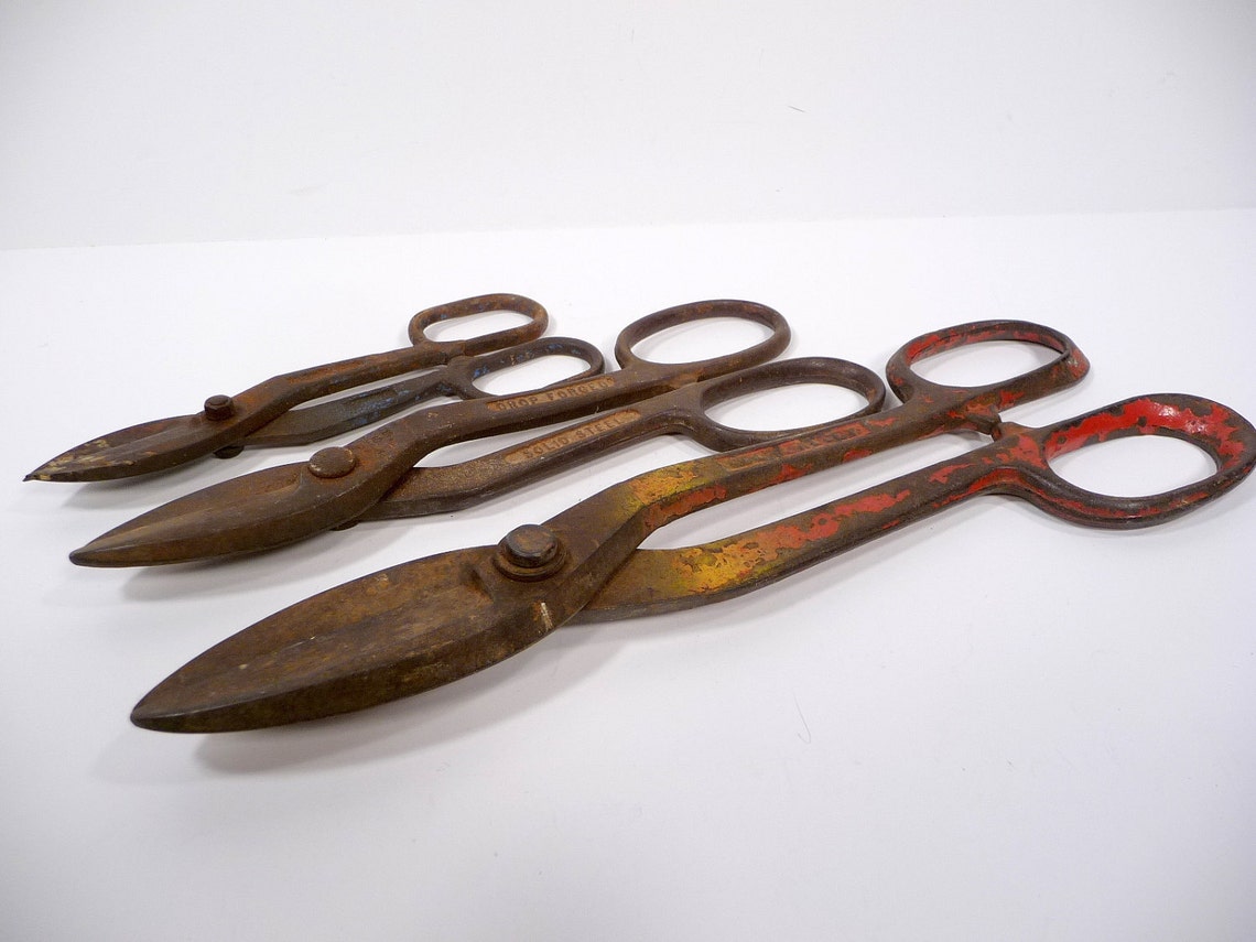 Small Medium and Large Antique Scissors Etsy