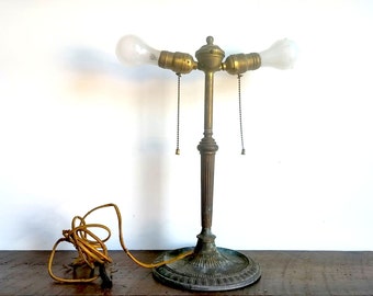 Antique Deco Fluted Table Lamp