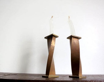 Industrial Salvage Candlesticks