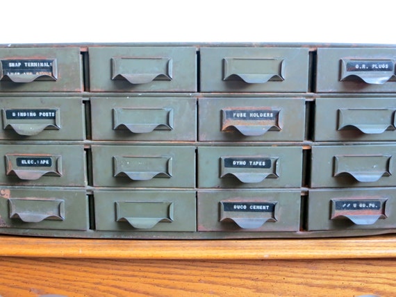 Antique Industrial Storage Cabinet Etsy