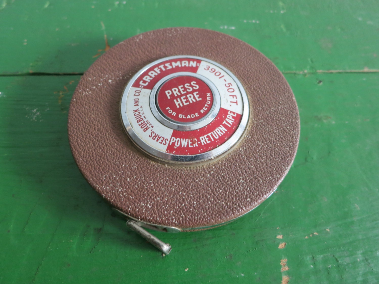 Vintage Sears Craftsman 25 Ft Measuring Tape Model 39226 Black Case With  Belt Clip / Made in USA / Tested & Working 