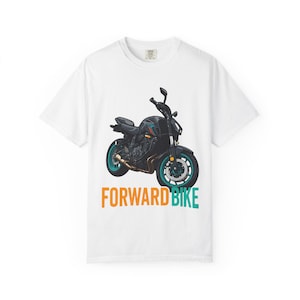 Motorcycle Enthusiast T-Shirt, Unisex Garment-Dyed Tee for Riders, Cool Bike Graphic Shirt, Gift for Bikers, Sports Apparel