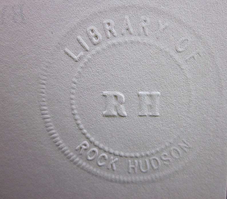 ROCK HUDSON ESTATE, Provenance, Personal Item, Book, Embossed Seal, Celebrity Memorabilia, Hollywood, Movie Star, Free Shipping To Lower 48 image 2