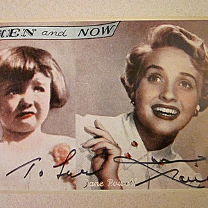 Hand Signed, Vintage Arcade Card Display, Now & Then Series, Hollywood Memorabilia, Movie Star, Silver Screen, Decor, Baby, Debbie Reynolds image 5