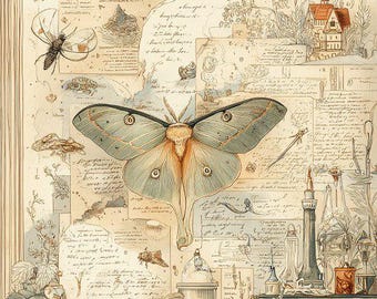 Luna Moth Wall Art – Sussurri di scoperta
