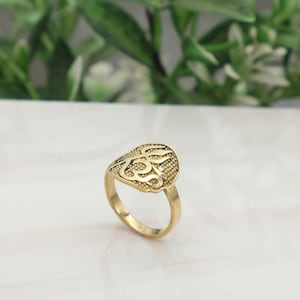 Handcrafted Brass Skull Ring – Gothic Statement Jewelry, Vintage-Inspired Ring, Unique Adjustable Size, Bold Design