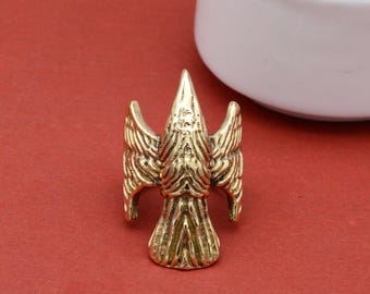 Brass Finger Armor Ring – Gothic Medieval Warrior Jewelry, Adjustable Dragon Claw Armor Ring, Punk Rock Statement Ring for Men and Women