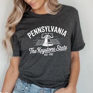 Pennsylvania Liberty Bell Tee: Vintage State Pride Apparel